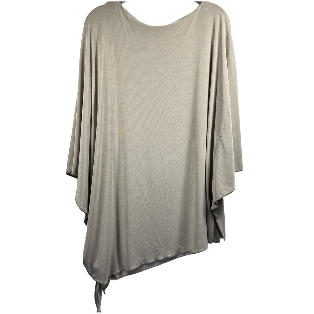 Chicos Women's Travelers Top Size Large Beige Minimalist Loganlook Oversized Tie - Picture 6 of 9